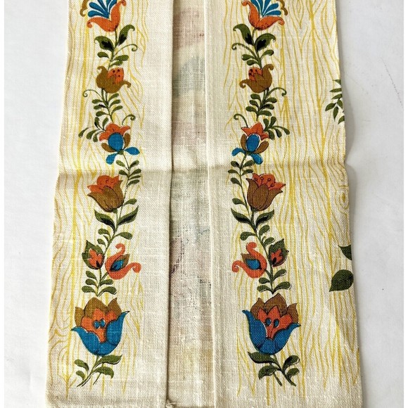 Vintage Parisian Prints Pure Linen Tea Towel - '70's New With Label Eagle USA - Picture 3 of 6